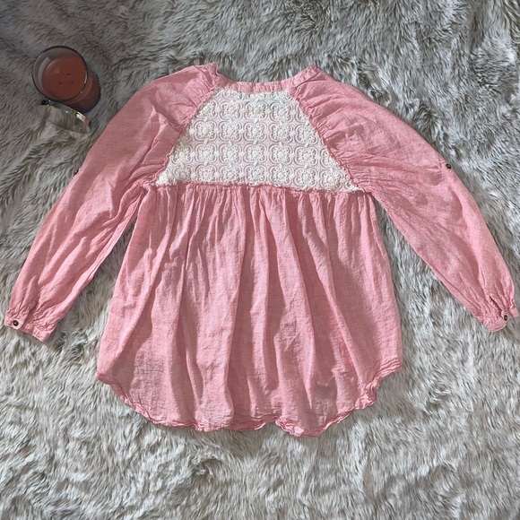 Umgee Lightweight Red/White Oversized Top - Picture 4 of 5
